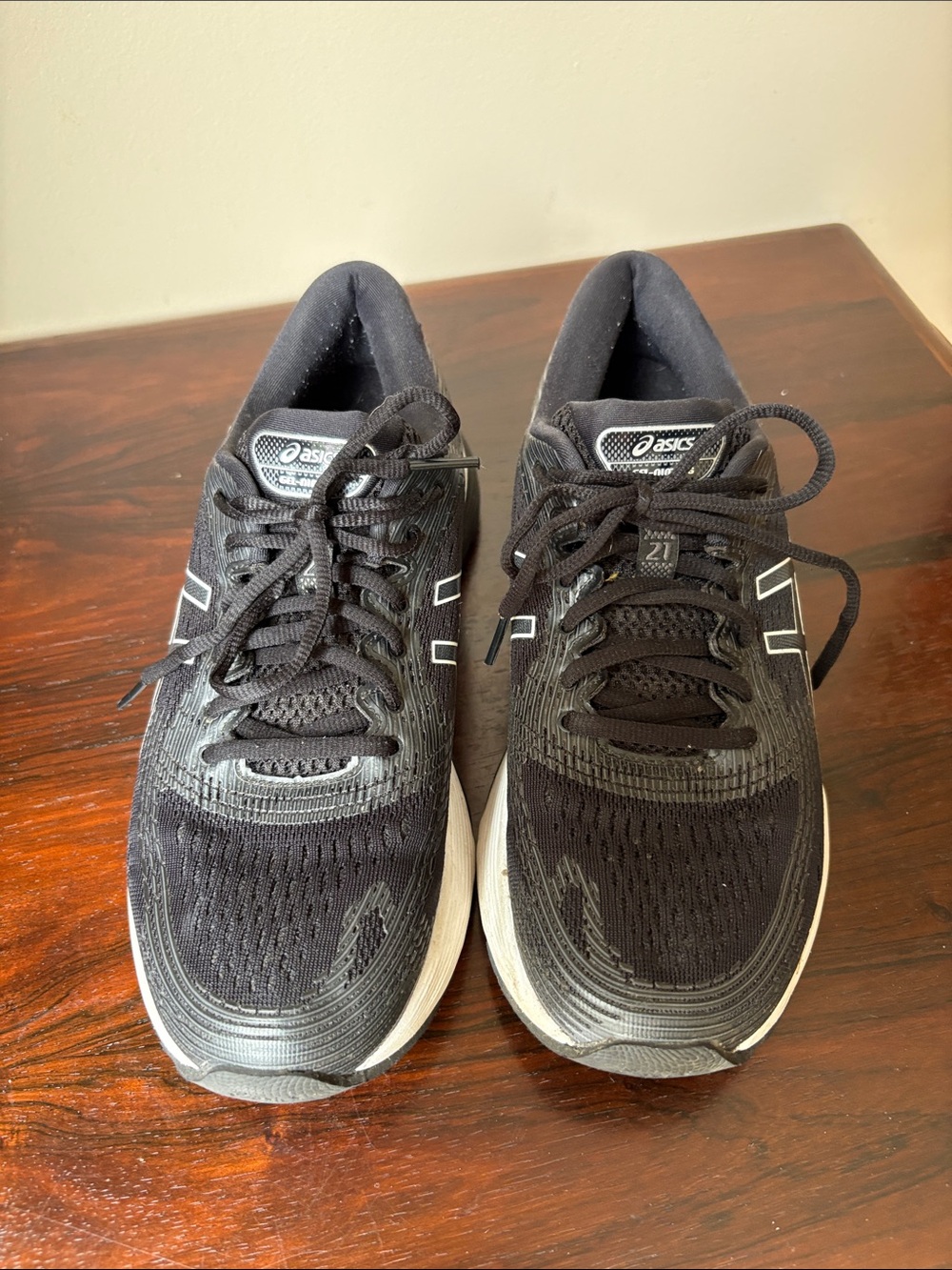 Asics Black and White Women's Running Sneakers